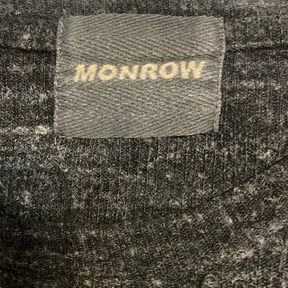 Monrow gray heather marled knit top size L - Picture 2 of 5
